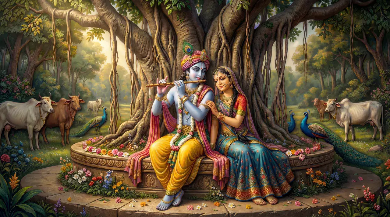 Krishna Radha Enhanced3 D4 K artwork